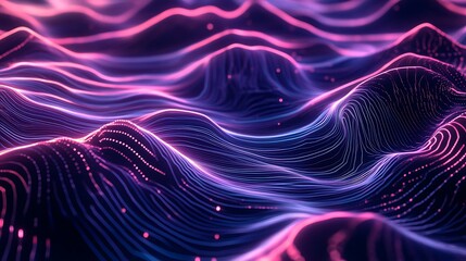 Fototapeta premium Abstract digital art depicting flowing lines with light effects