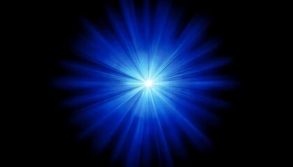 Obraz premium Blue Light A Radiant Glow Isolate black Background