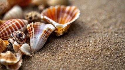 Beach Scene with Seashells
