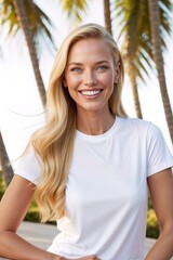 Portrait of a Woman on a Tropical Beach