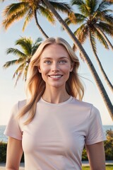Portrait of a Woman on a Tropical Beach