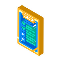 task list clipboard hybrid work isometric icon vector illustration