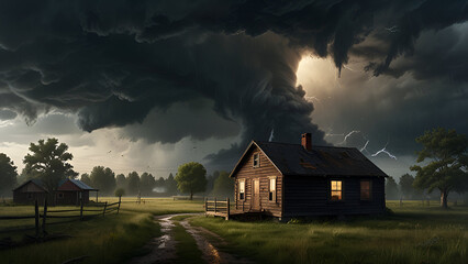 house in the storm