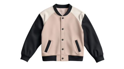 Unisex varsity jacket mockup white apparel fashion studio view modern design