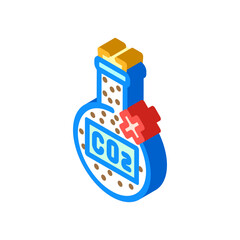 Naklejka premium utilization carbon isometric icon vector illustration
