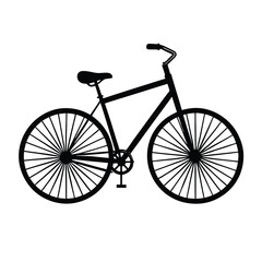 Bike's Silhouette: a minimalistic bicycle silhouette, perfect for showcasing active lifestyle, travel, or eco-friendly transportation themes.
