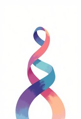 Naklejka premium Brightly Colored Ribbons Unity Minimalist 4K Illustration Aspiration Direction Soft Lighting