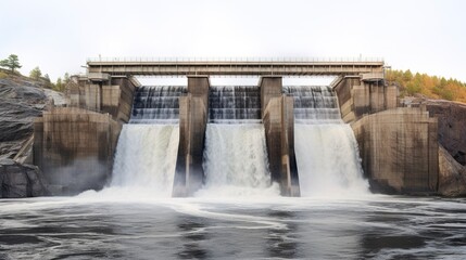 A photo of a hydroelectric dam
