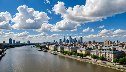 Naklejka premium Le paysage urbain