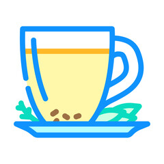 tea herbs meal drink color icon vector illustration