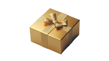 Elegant golden gift box mockup white for creative showcase minimalist style high-quality image