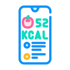 nutritional tracking app healthcare innovation color icon vector illustration