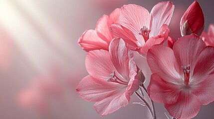 Fototapeta premium A bunch of pink flowers that are in a vase