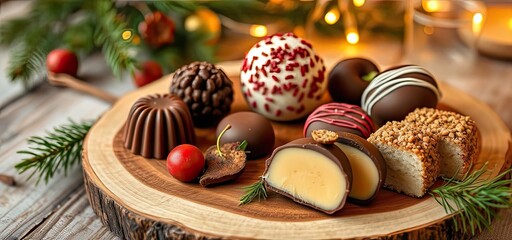 Delicious Chocolate Assortment Festive Holiday Sweets Treats