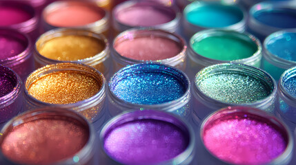 Radiant rainbow hues blending with metallic finish, metallic, artistic, shiny. Opalescent Hues. Illustration