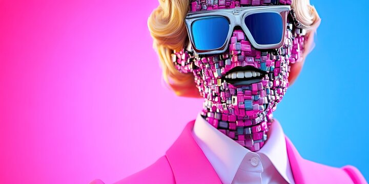 Modern woman with a technology inspired fashionable style 