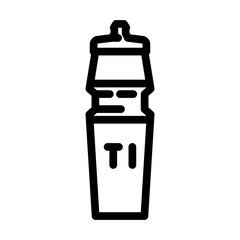 water bottle titanium line icon vector illustration