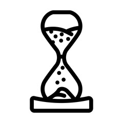 hourglass slow living line icon vector illustration