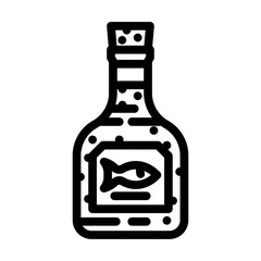 fish sauce condiment line icon vector illustration