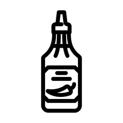 sriracha condiment line icon vector illustration