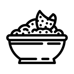 salsa condiment line icon vector illustration