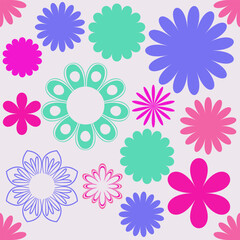 floral pattern with delicate flowers in pastel colors