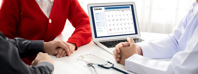 Calendar on computer software application for brisk schedule planning for personal organizer and...