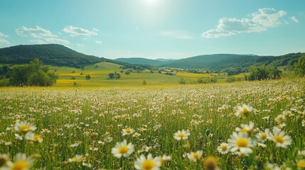 A scene of eco-friendly tourism activities, such as hiking, nature walks, or organic farming, set in a picturesque rural landscape, promoting sustainability and environmental awareness.