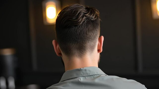 Sharp Fade Haircut: Stylish Man at the Barbershop