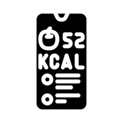 nutritional tracking app healthcare innovation glyph icon vector illustration