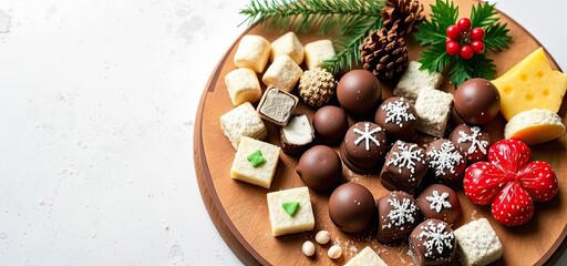 Festive Chocolate Sweet Treats Platter Christmas Candy Holiday Sweets Gourmet Chocolates