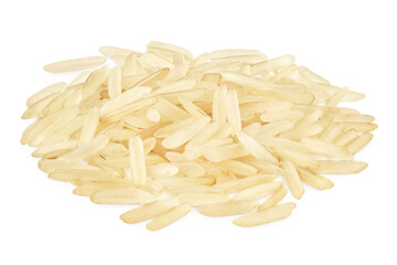 rice basmati isolated on white background