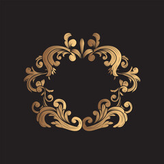 Luxurious Victorian Ornament Frame Illustration