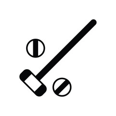 Mallets And Ball Vector icon