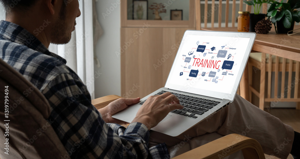 Poster e-learning website with sofware for student to study online on the internet network snugly