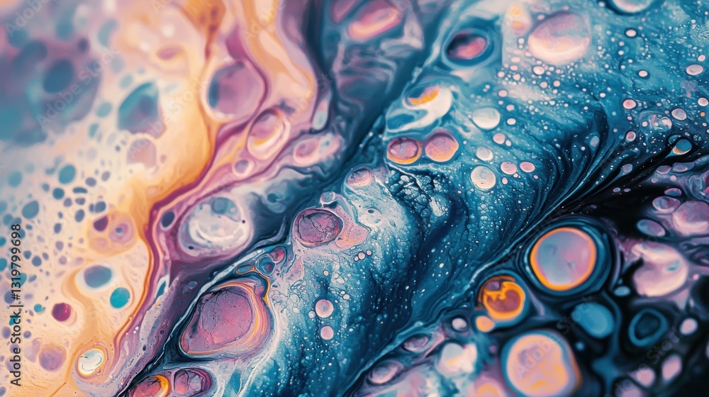 Poster vivid colors blend and swirl together in an abstract representation, creating a visually captivating