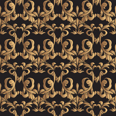 Luxurious Victorian Ornament Seamless Pattern