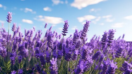 Fototapeta premium A photo of a field of lavender