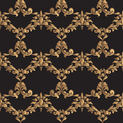 Luxurious Victorian Ornament Seamless Pattern