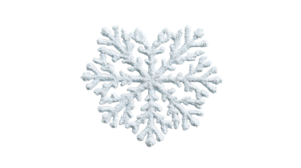 Delicate snowflake heart clipart white seasonal graphic design minimalistic style elegant presentation