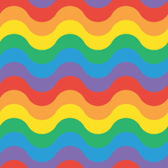 rainbow colorful wave lines pattern pride element background