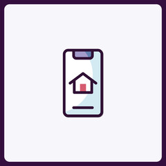 Smartphone app icon symbolizing smart home control interface design