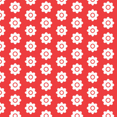 seamless pattern with white flowers
