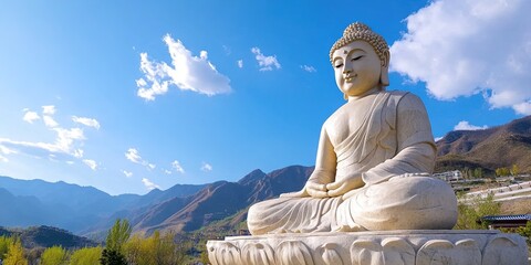 Fototapeta premium modern buddha statue