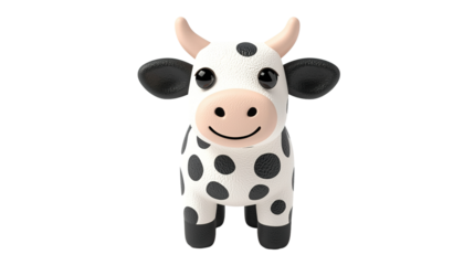 Happy cartoon cow clipart fun illustration digital art cheerful environment playful concept for kids
