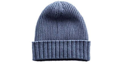 Stylish blue beanie mockup white apparel showcase minimalist environment creative viewpoint