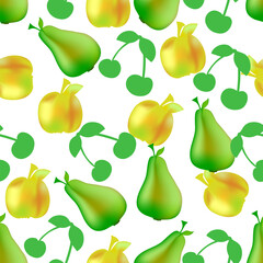 Seamless background with pears