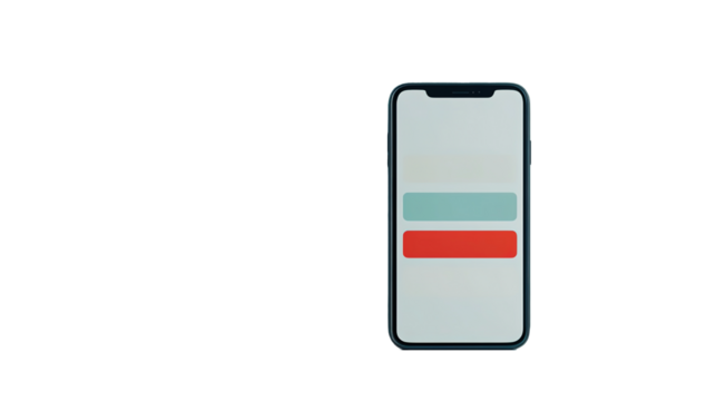 User-friendly phone app mockup white technology display minimalist design modern concept