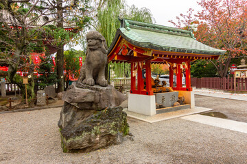 Garden of Senso-ji temple in Asakusa, Tokyo, Japan