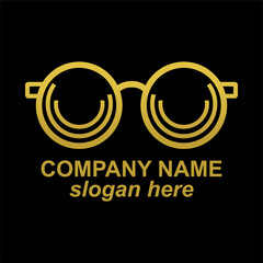 Gold Glasses Logo Design